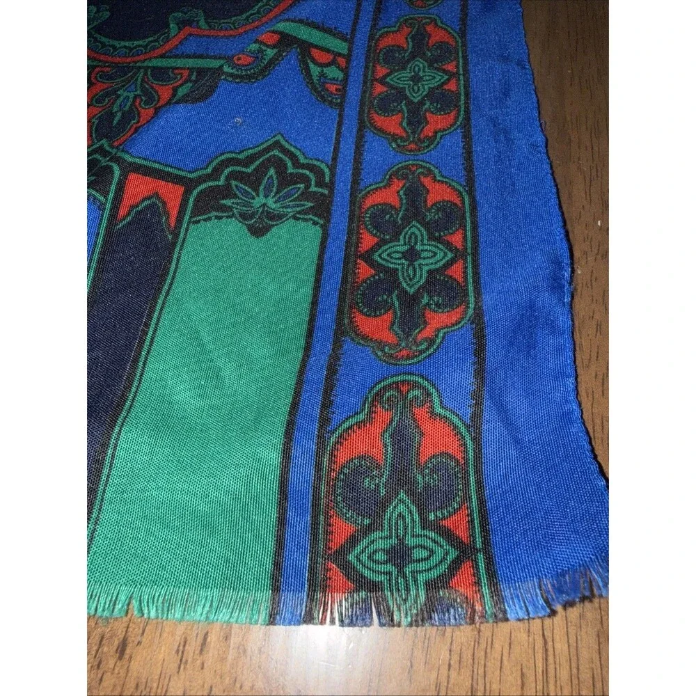 Gim Renoir Italian Paisley Baroque Print Scarf Long Rectangle Wrap 67x24 Italy
